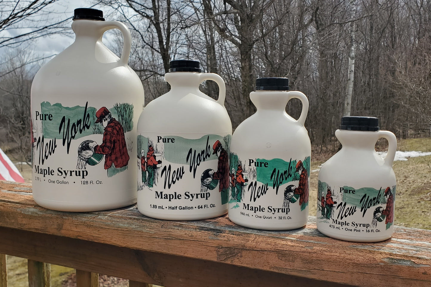 Our gallon, half gallon, quart, and pint sizes